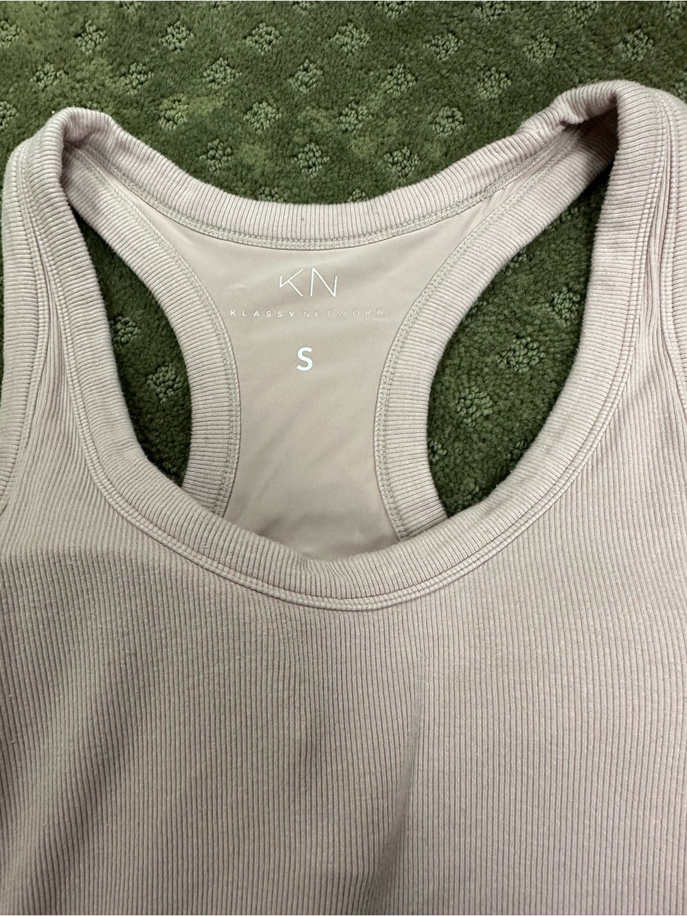 Klassy Network Dusty Pink Ribbed Racerback Tank - Picture 2 of 5